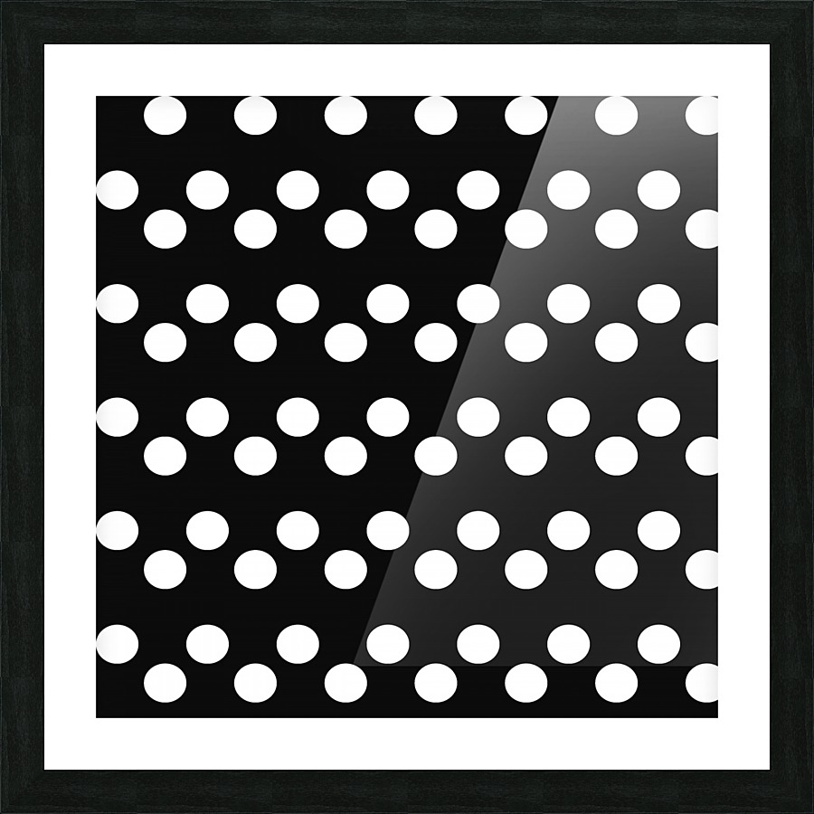 Black  White Dots Picture Frame print