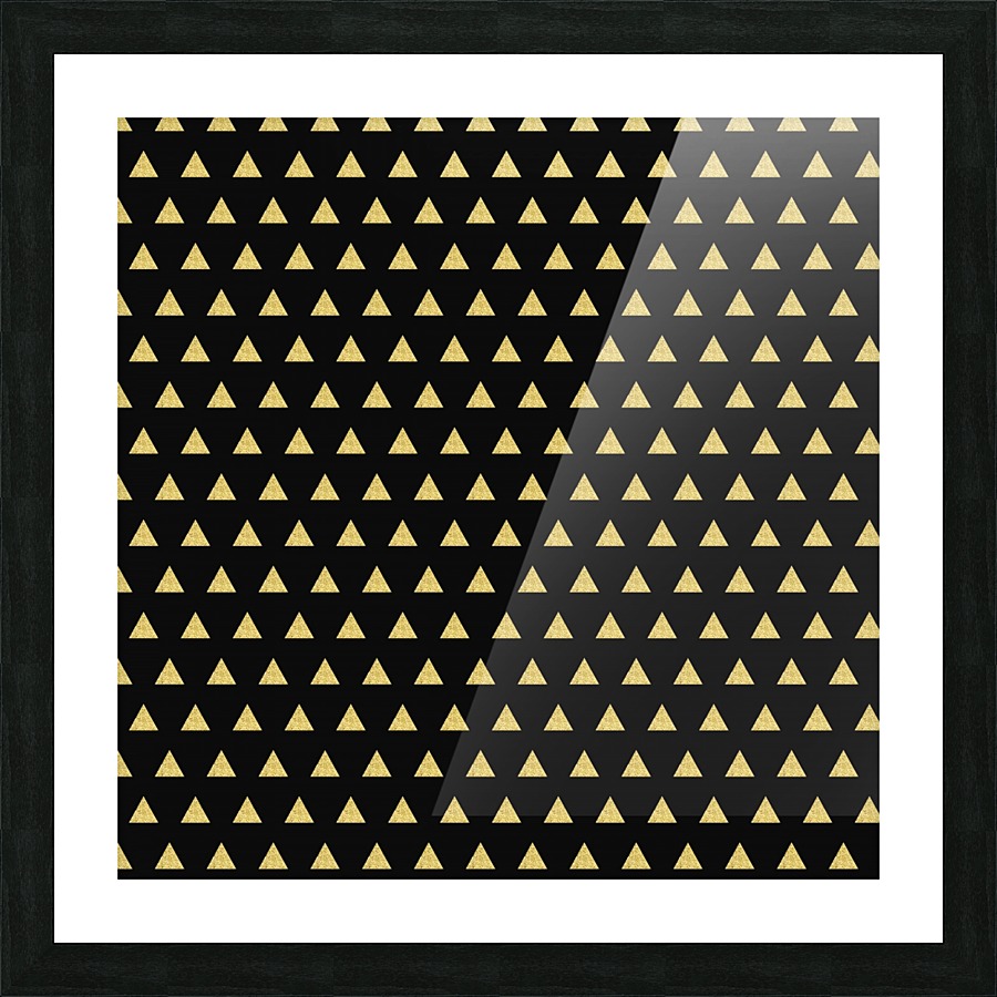 Gold Glitter Triangle Art Picture Frame print