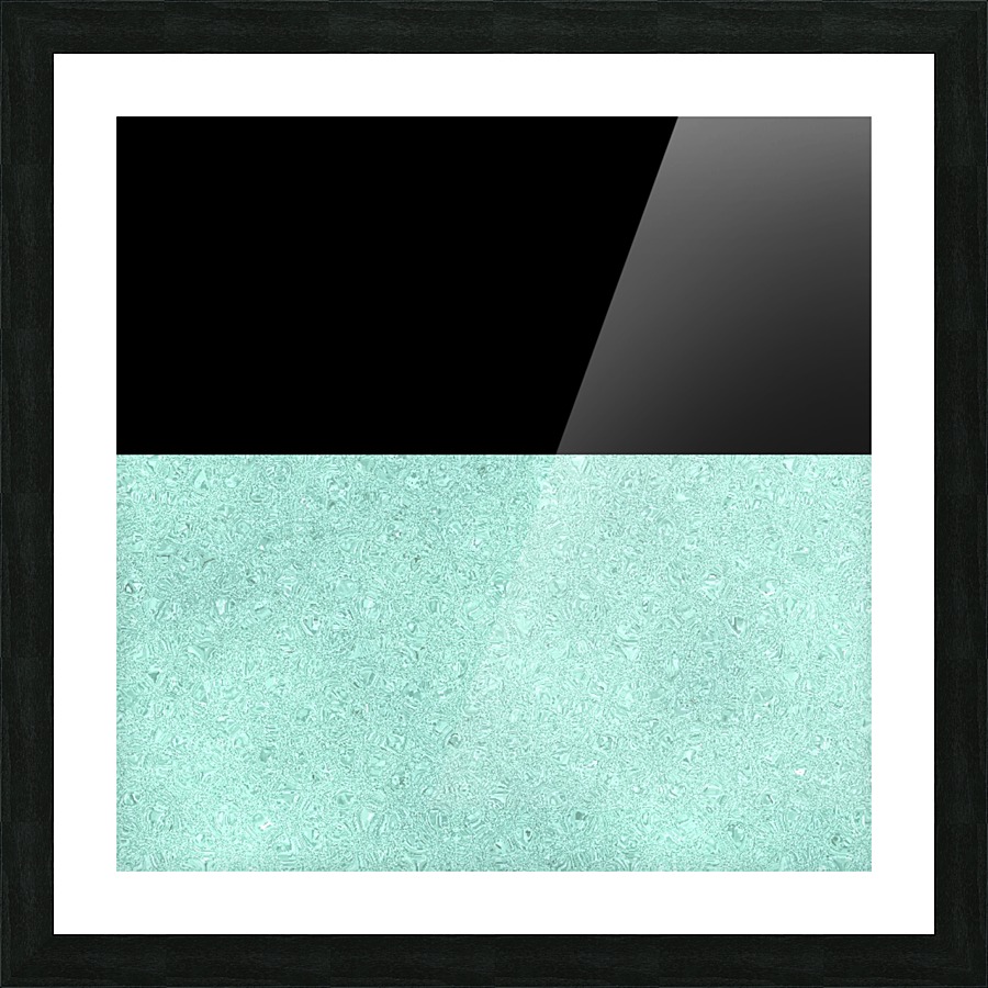 ABSTRACT TURQUOISE GLITTER Picture Frame print