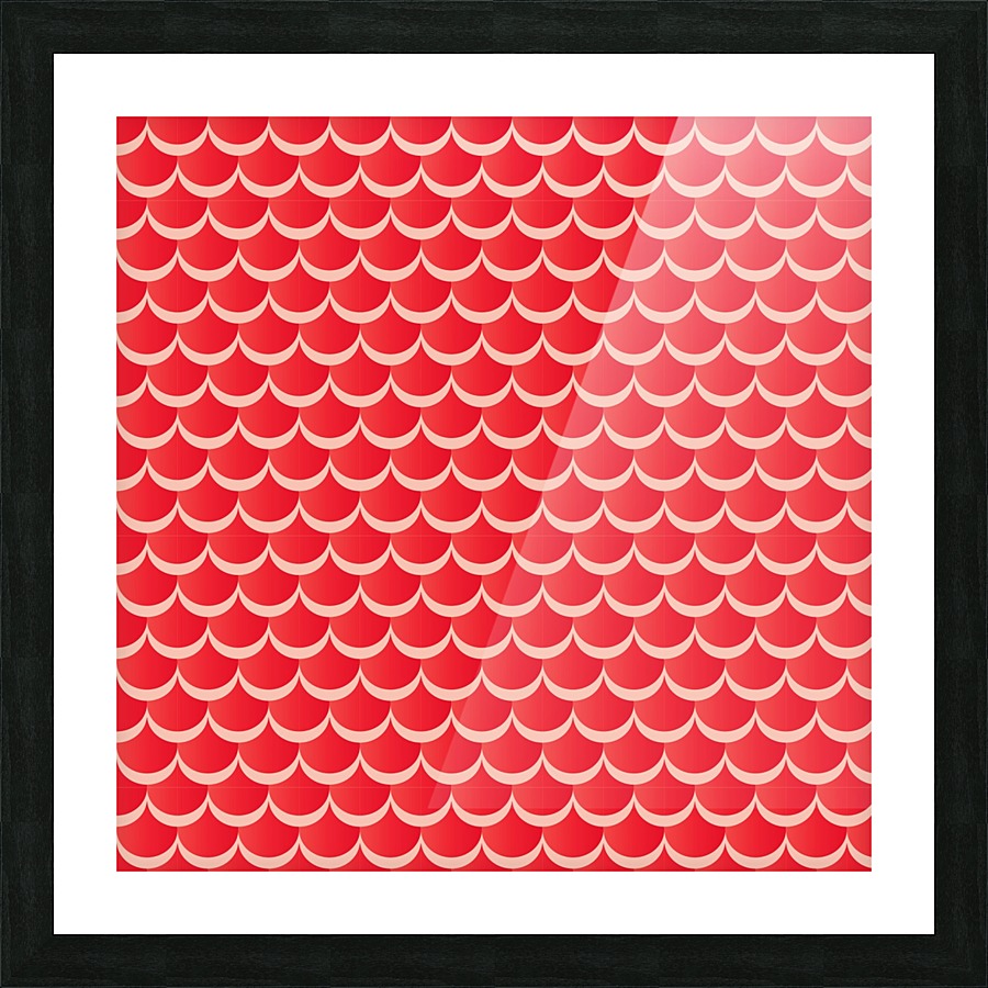 RED MERMAID PATTERN Picture Frame print