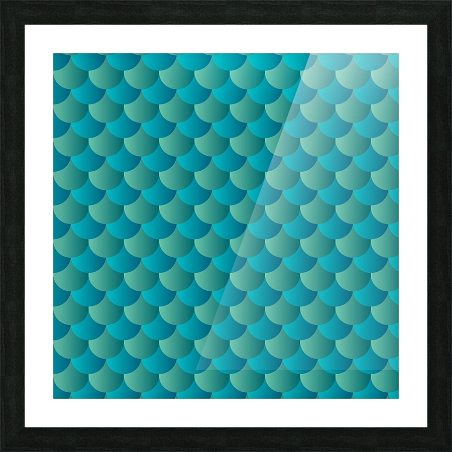 JADE MERMAID PATTERN Picture Frame print