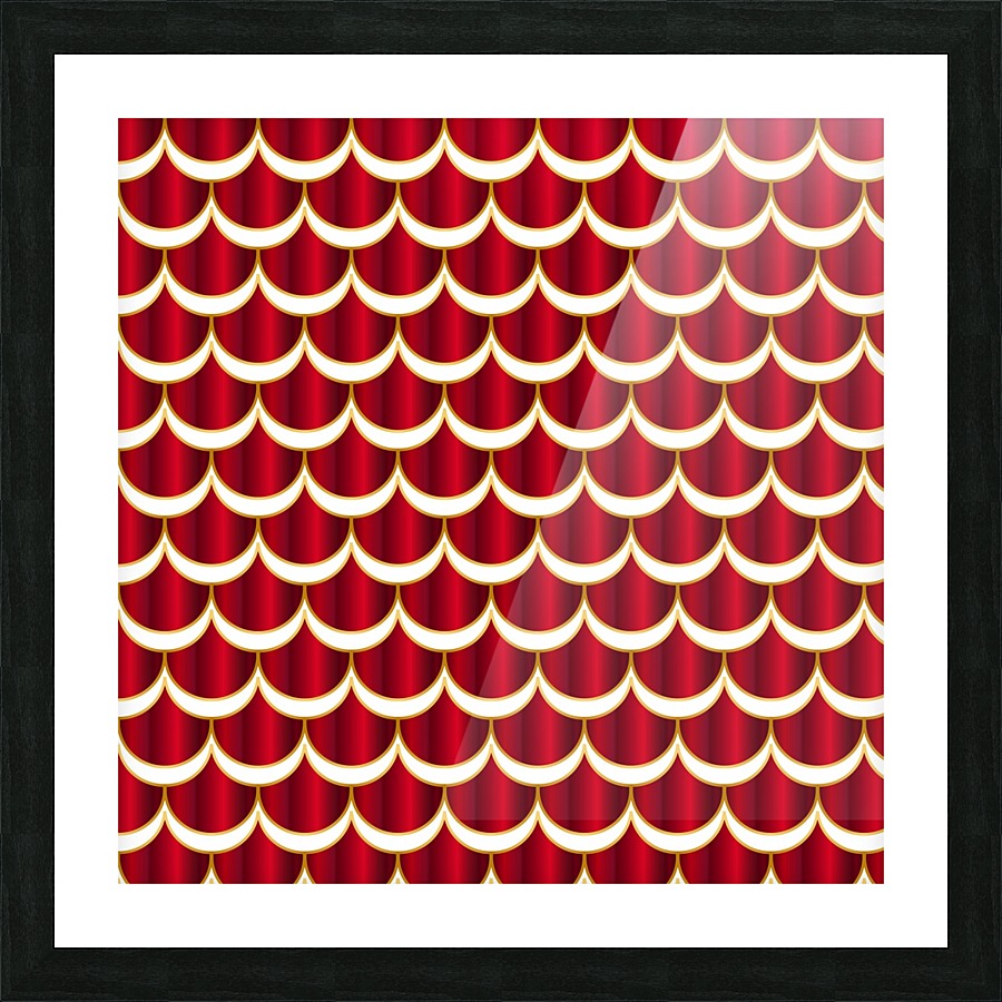 ROYAL MERMAID PATTERN Picture Frame print