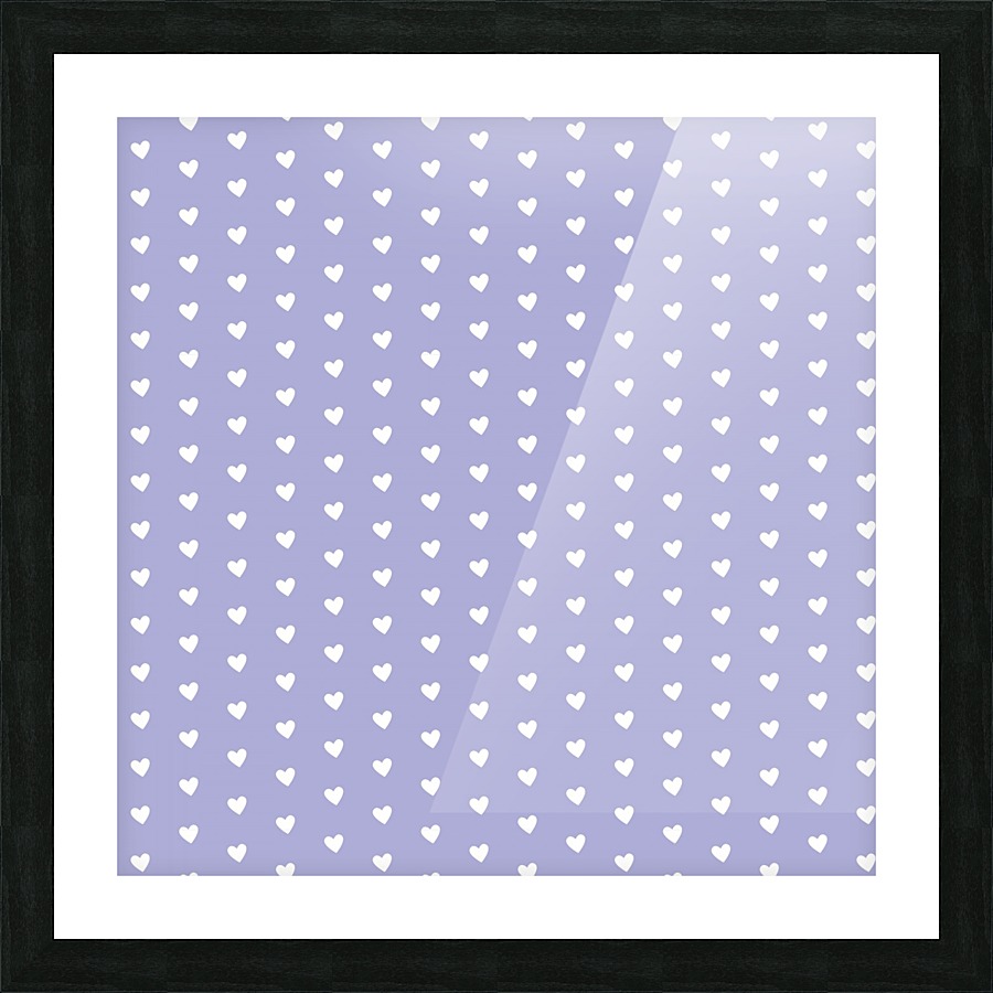 Blue Bell  Heart Shape Pattern Picture Frame print