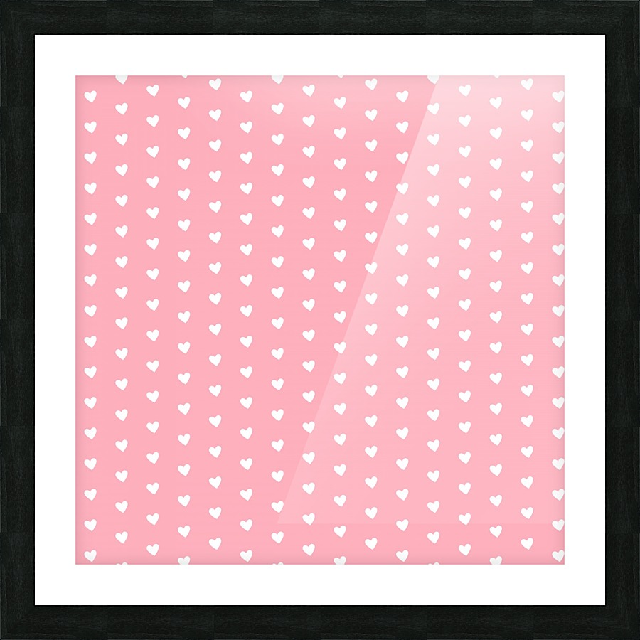 Bitter Pink Heart Shape Pattern Picture Frame print