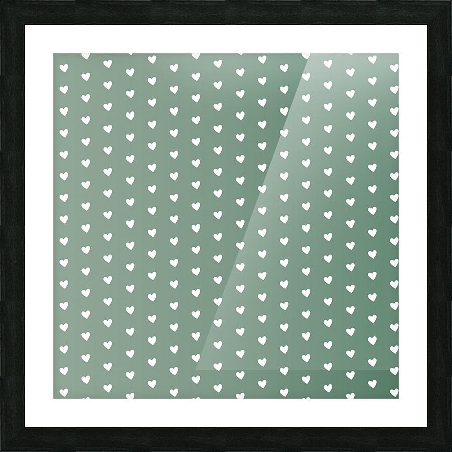 Foliage Heart Shape Pattern Picture Frame print