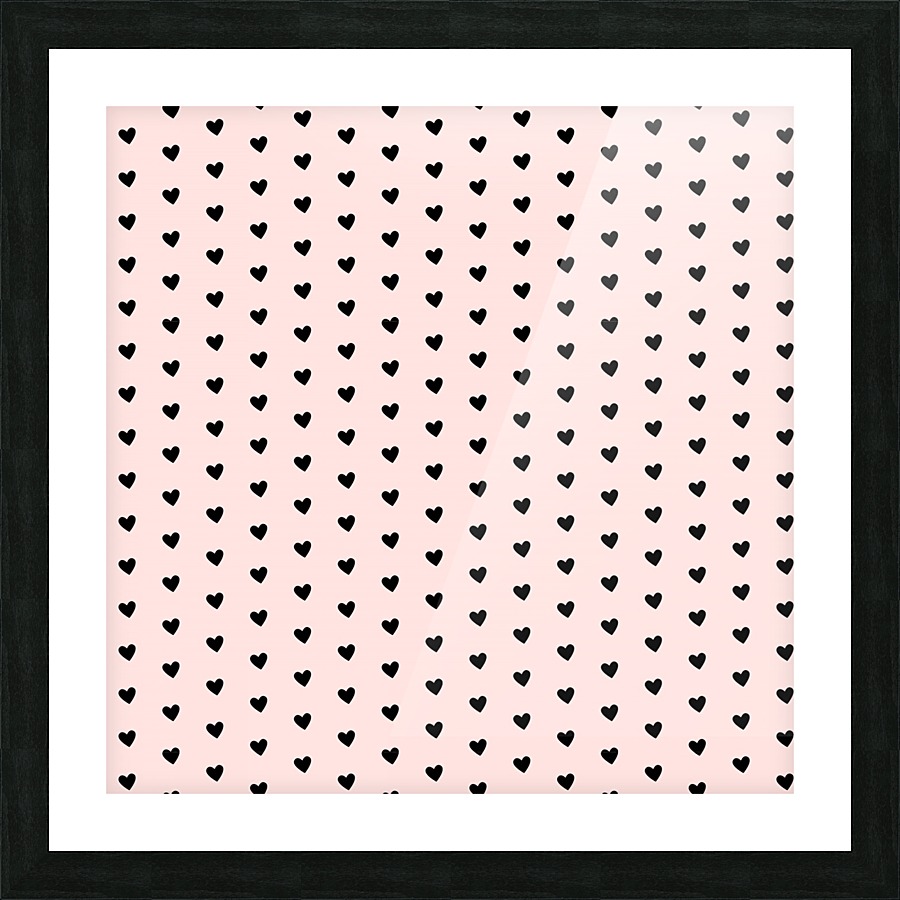 Misty Rose Heart Shape Pattern Picture Frame print