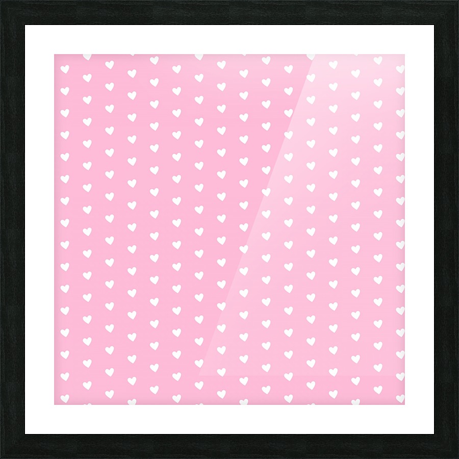 Cotton Candy Heart Shape Pattern Picture Frame print
