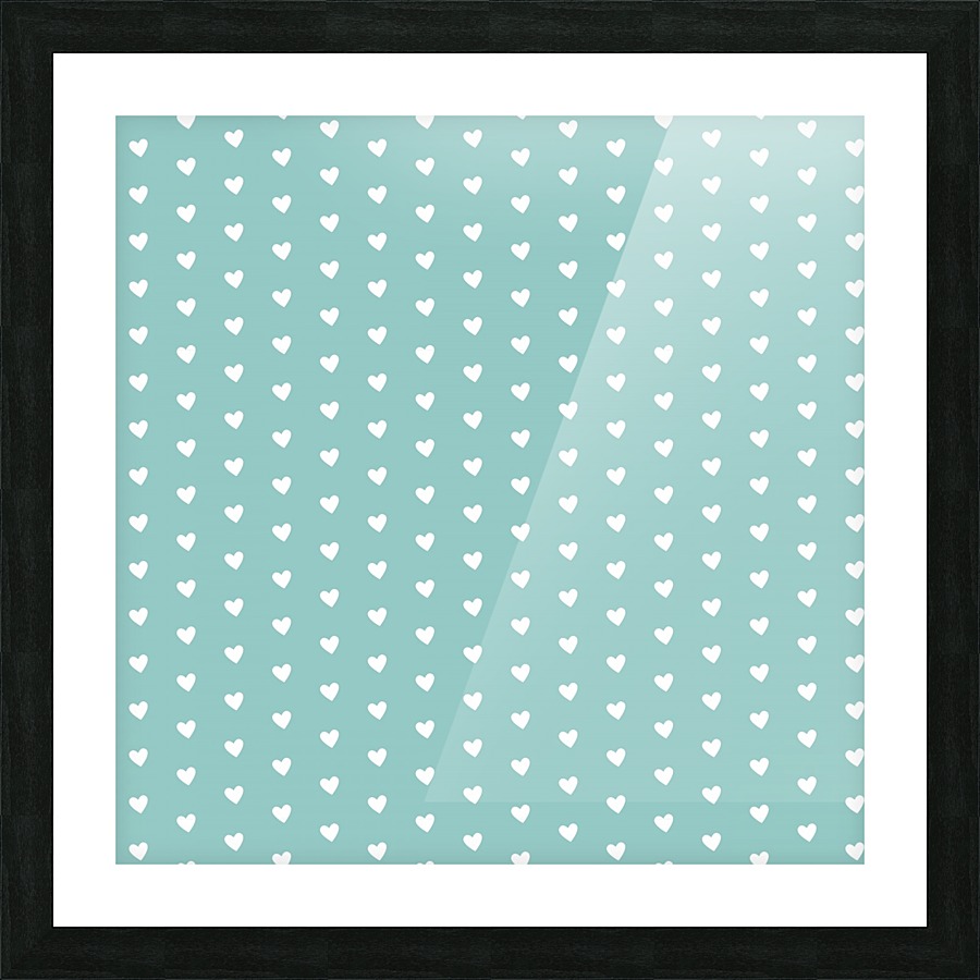Play Green Heart Shape Pattern Picture Frame print