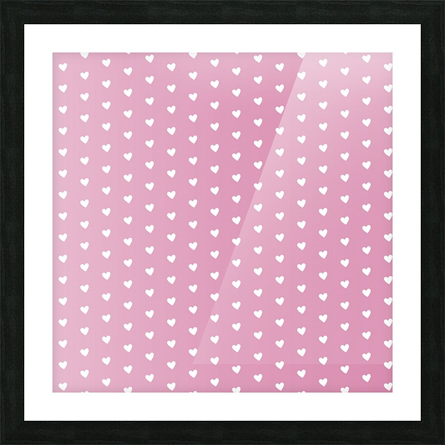 Pink Gradient Heart Shape Pattern Picture Frame print