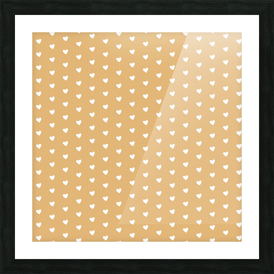 Sepia Heart Shape Pattern Picture Frame print