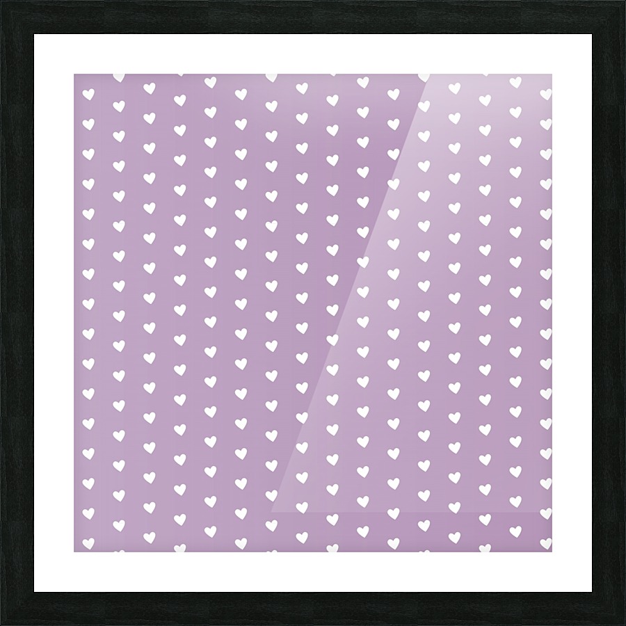 Red Violet Heart Shape Pattern Picture Frame print