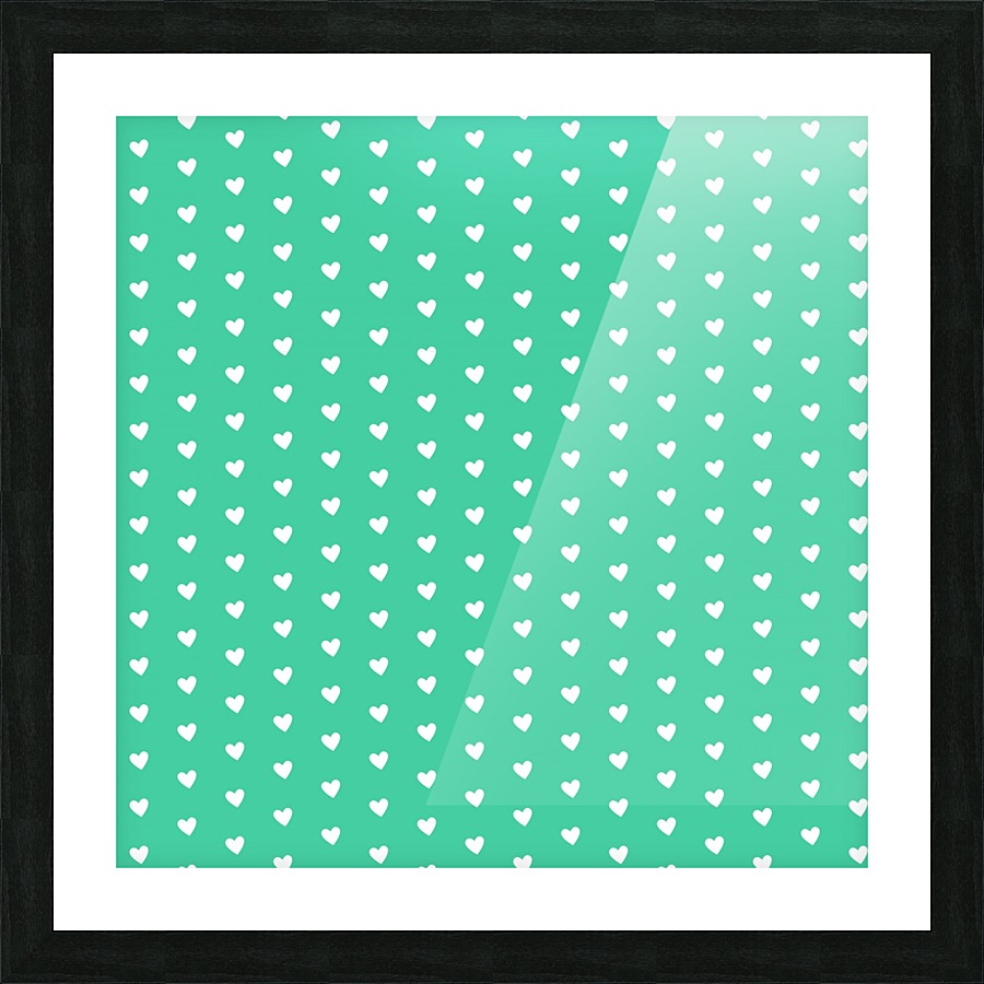 Shamrock Heart Shape Pattern Picture Frame print