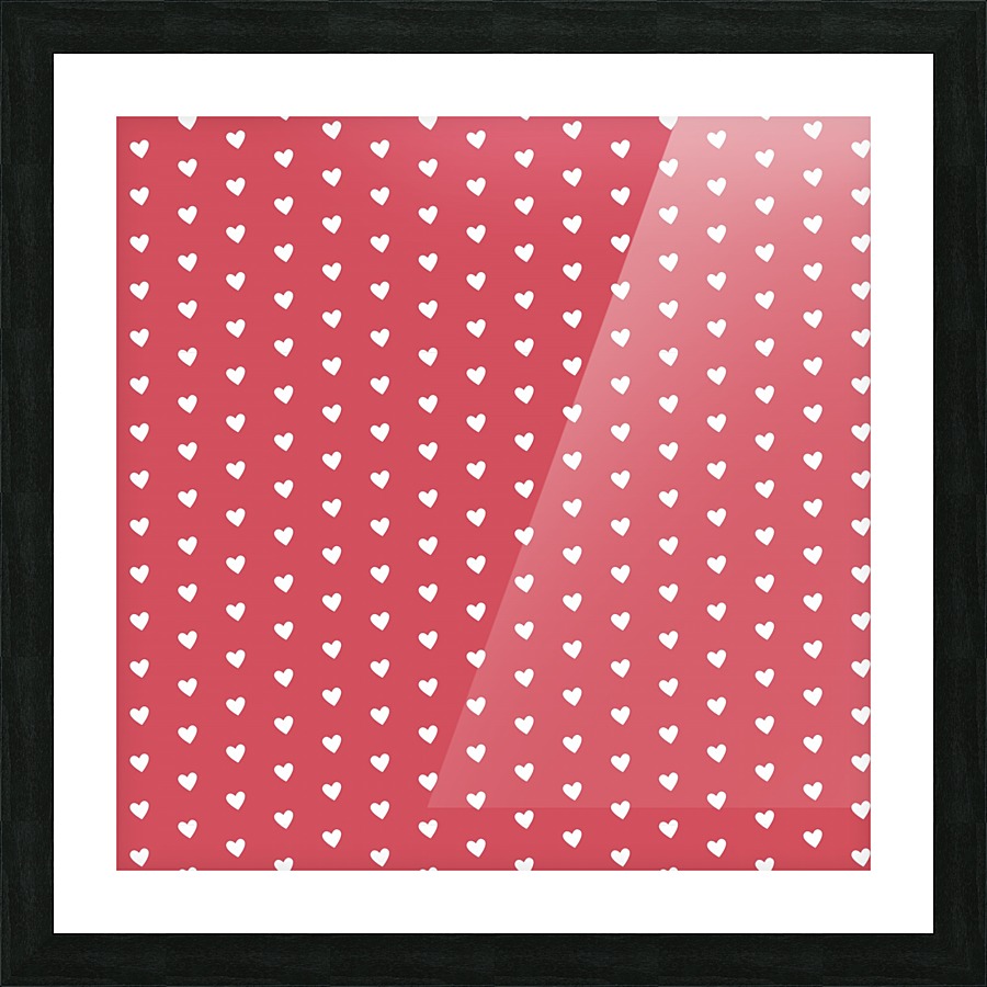 Royal Red Heart Shape Pattern Picture Frame print