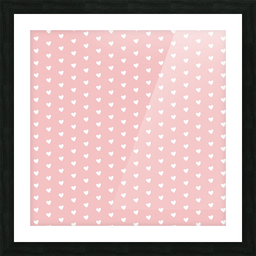 Tea Rose Heart Shape Pattern Picture Frame print