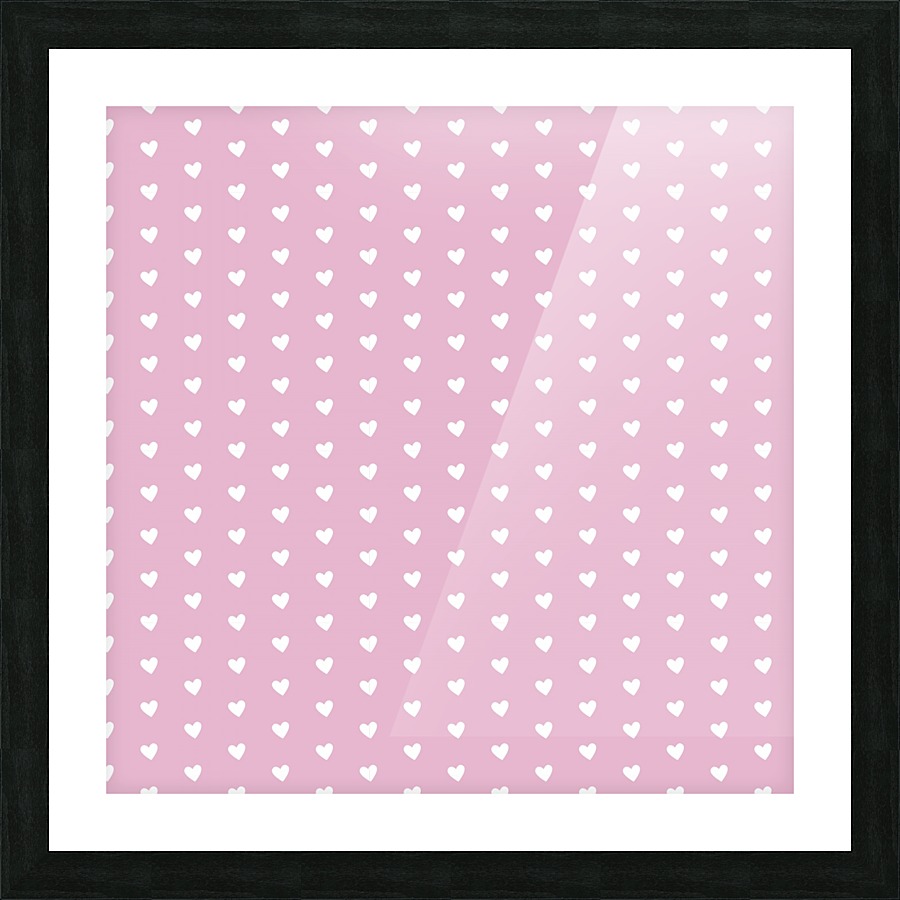 Sweet Lilac Heart Shape Pattern Picture Frame print