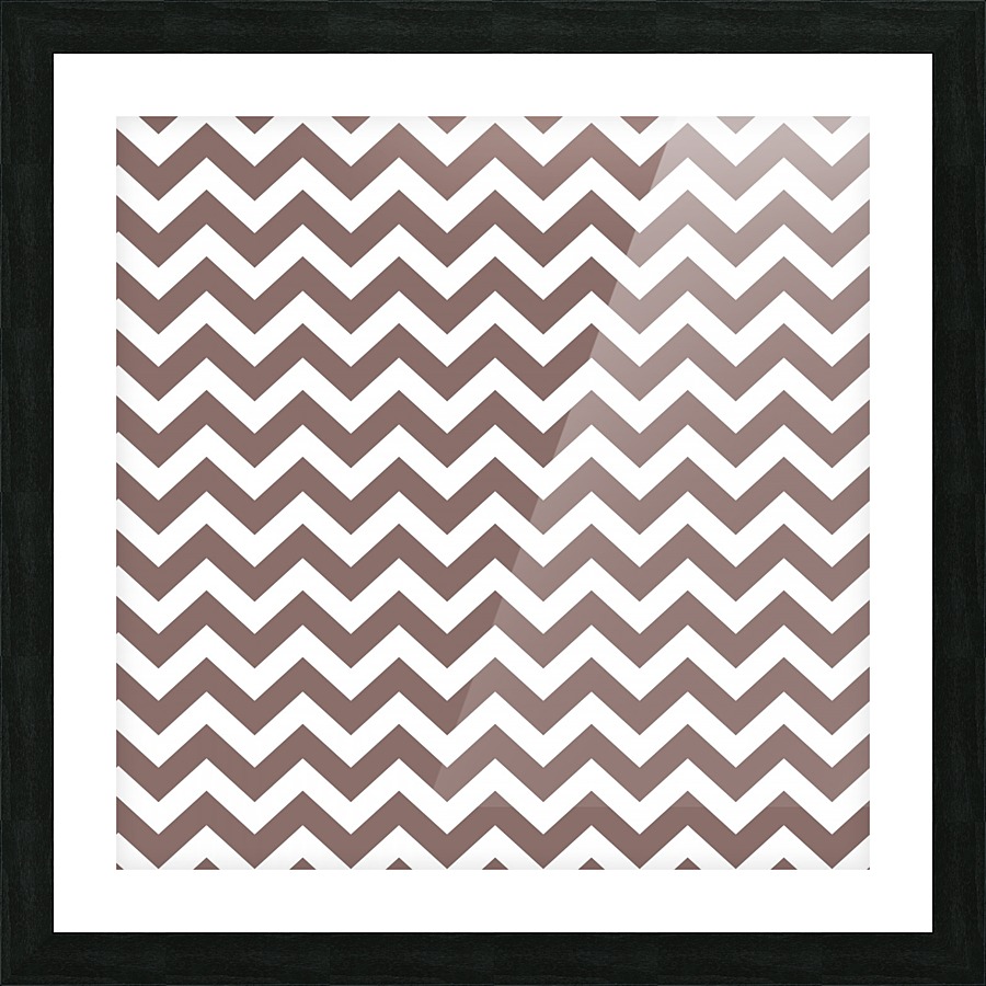CHOCOLATE CHEVRON Picture Frame print