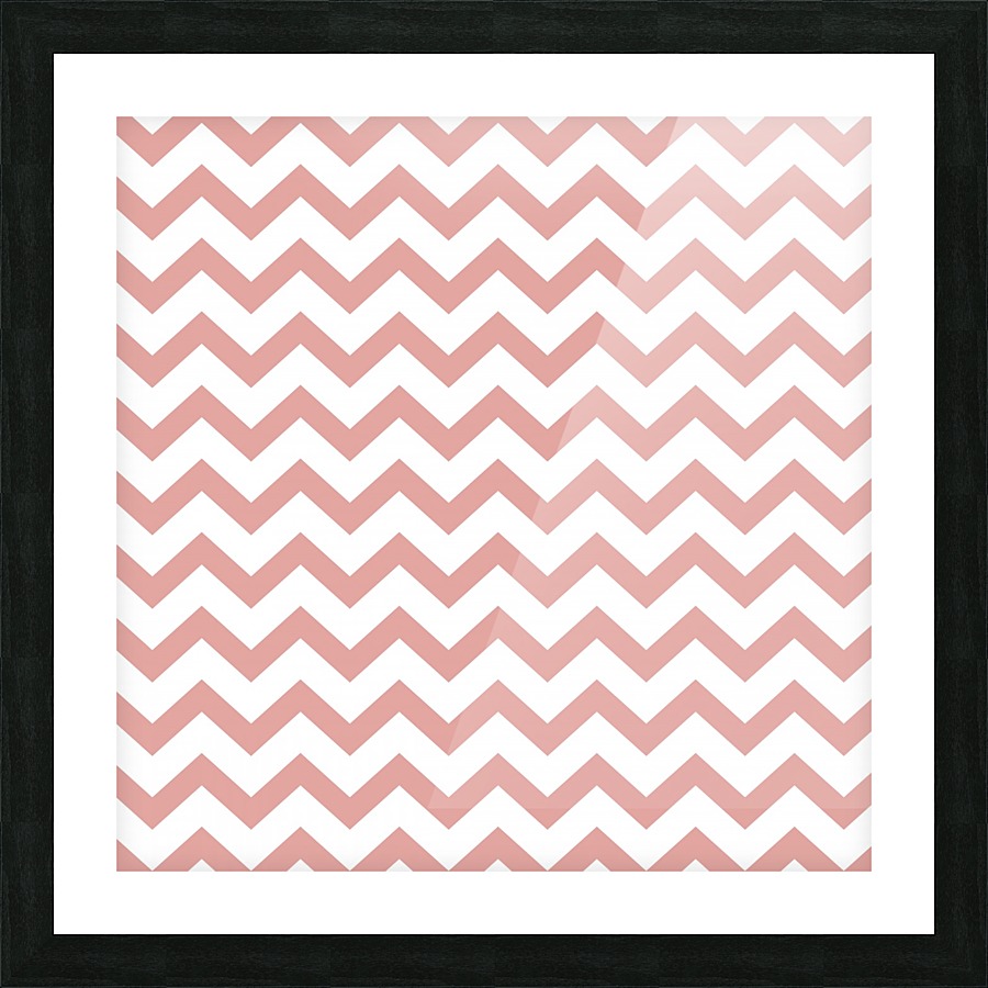 BLUSH CHEVRON Picture Frame print
