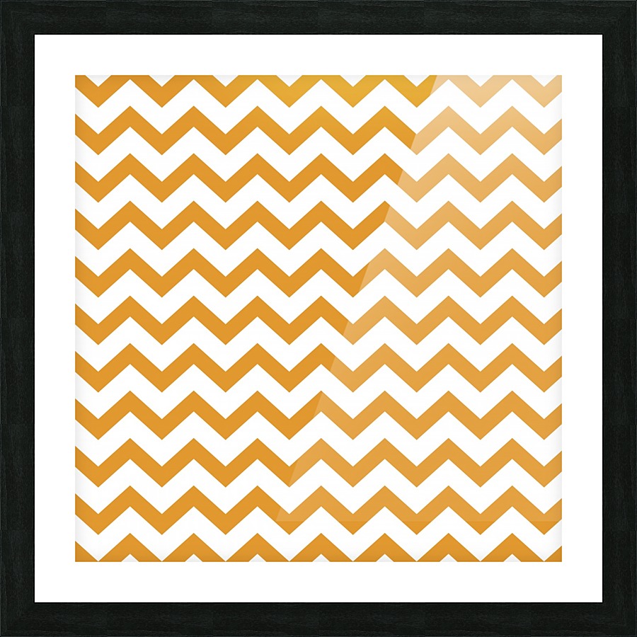 MUSTARD CHEVRON Picture Frame print