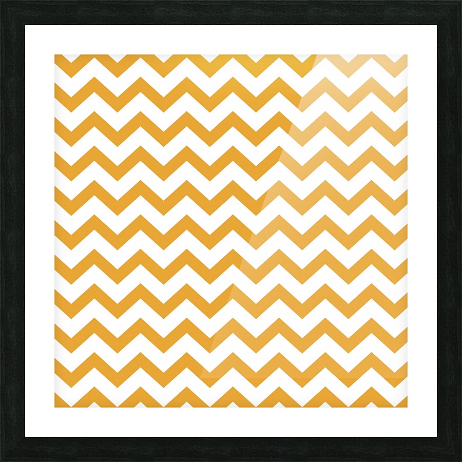 MARIGOLD CHEVRON Picture Frame print