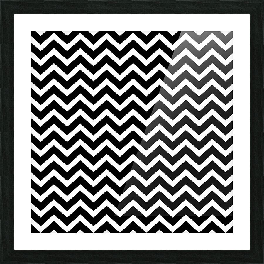 BLACK CHEVRON Picture Frame print