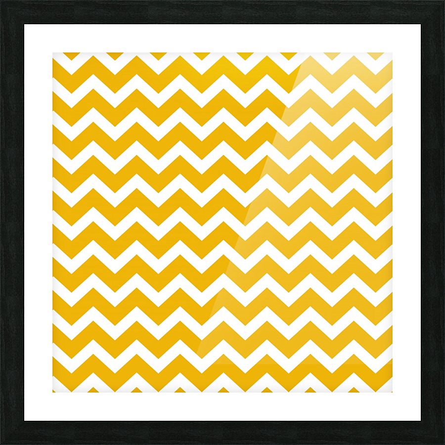 GOLDEN CHEVRON Picture Frame print