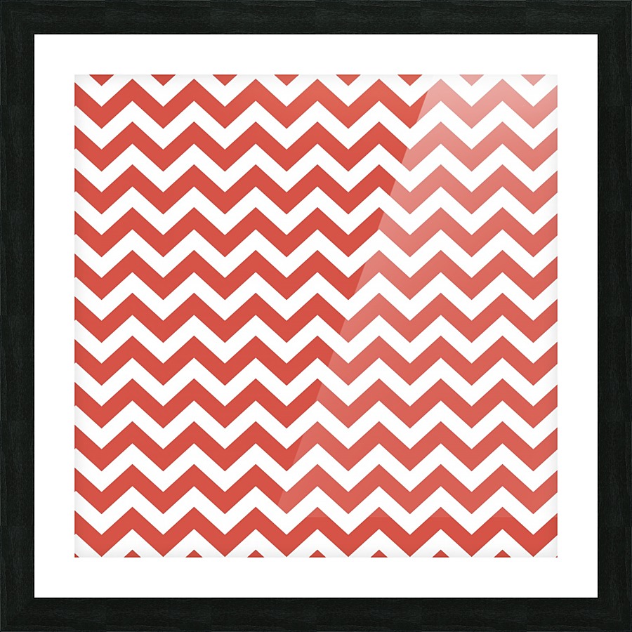 PUMPKIN CHEVRON Picture Frame print