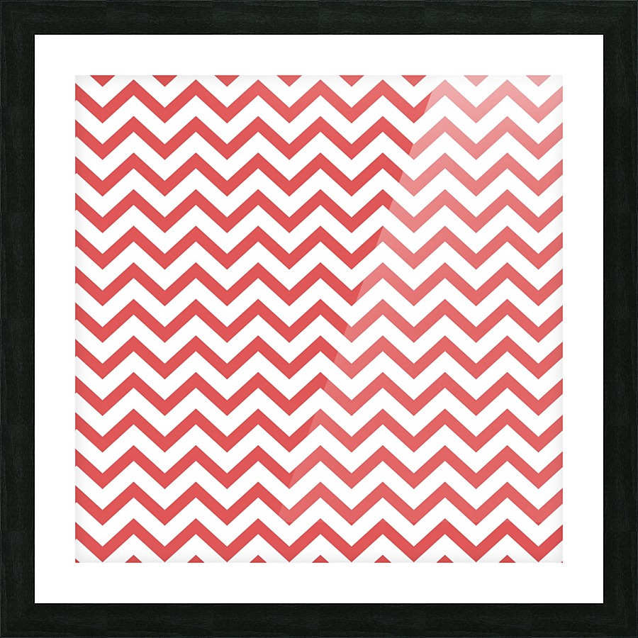 RED CHEVRON Picture Frame print