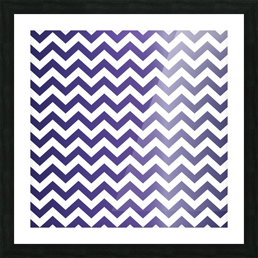 EGGPLANT CHEVRON Picture Frame print