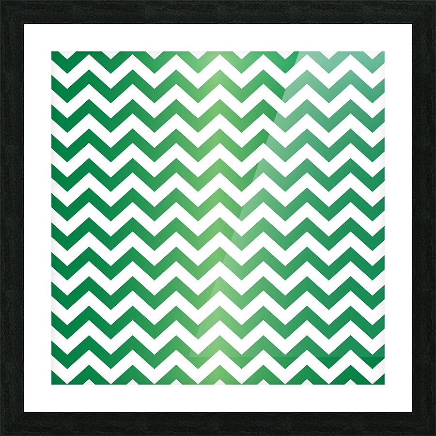 EMERALD CHEVRON Picture Frame print