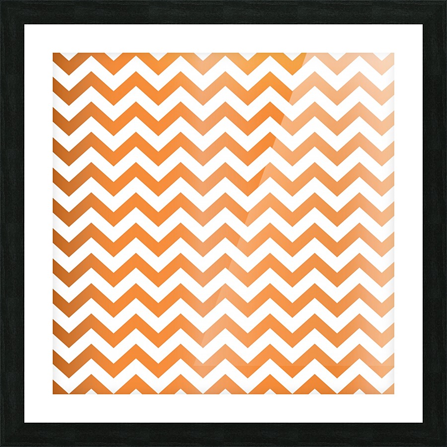 CARROT CHEVRON Picture Frame print