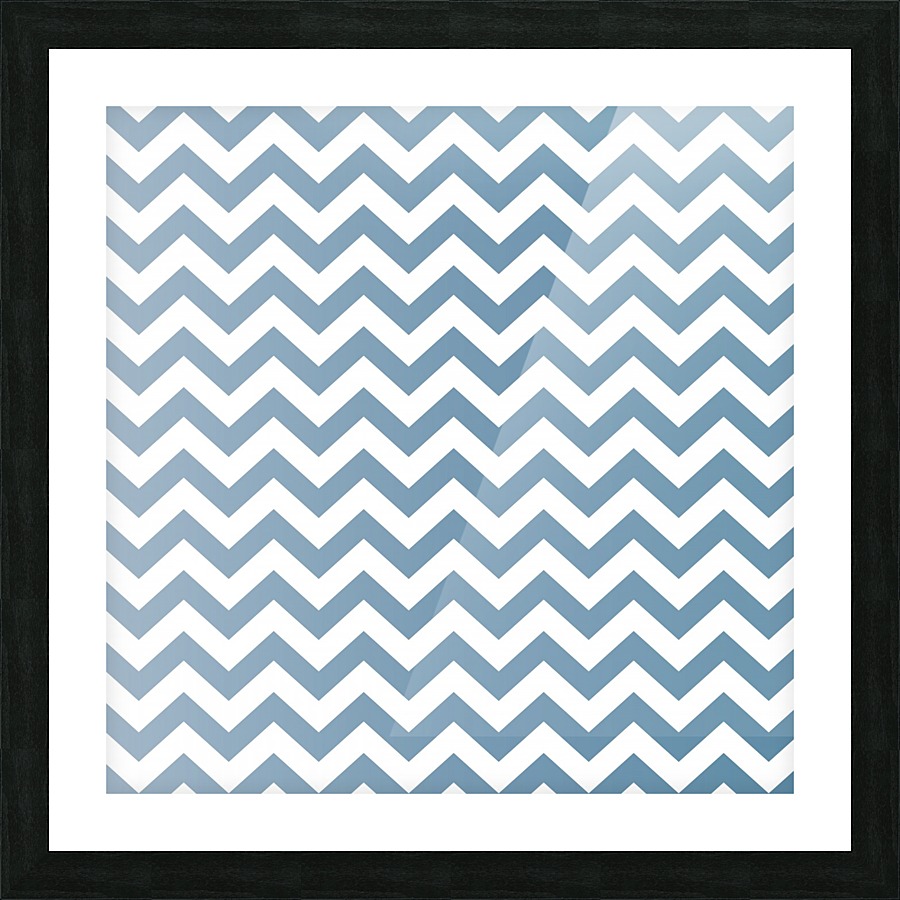 GREY  CHEVRON Picture Frame print