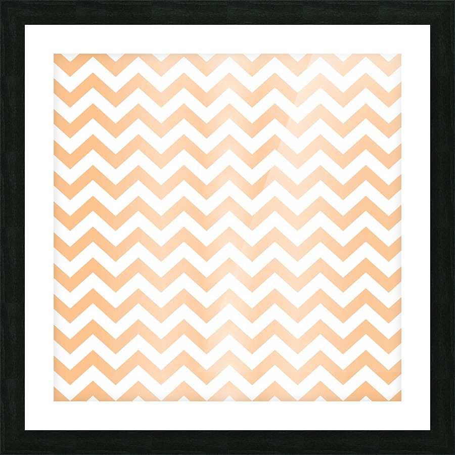 ORANGE CHEVRON Picture Frame print