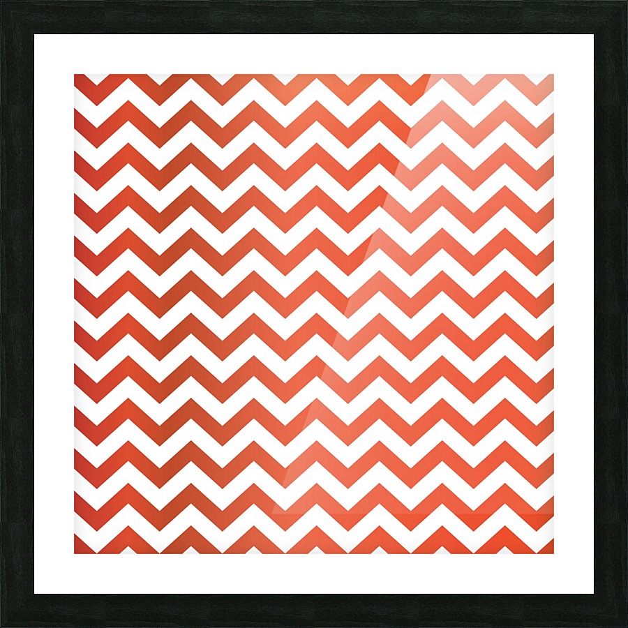 TOMATO CHEVRON Picture Frame print