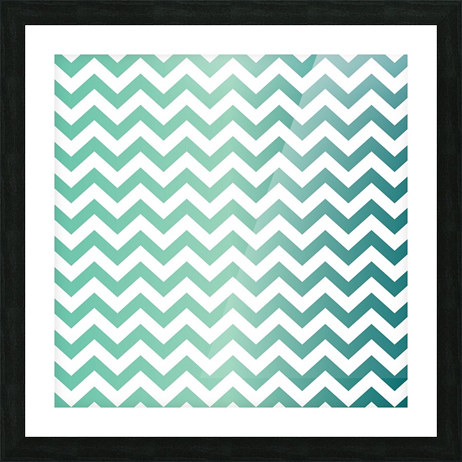 JADE CHEVRON Picture Frame print