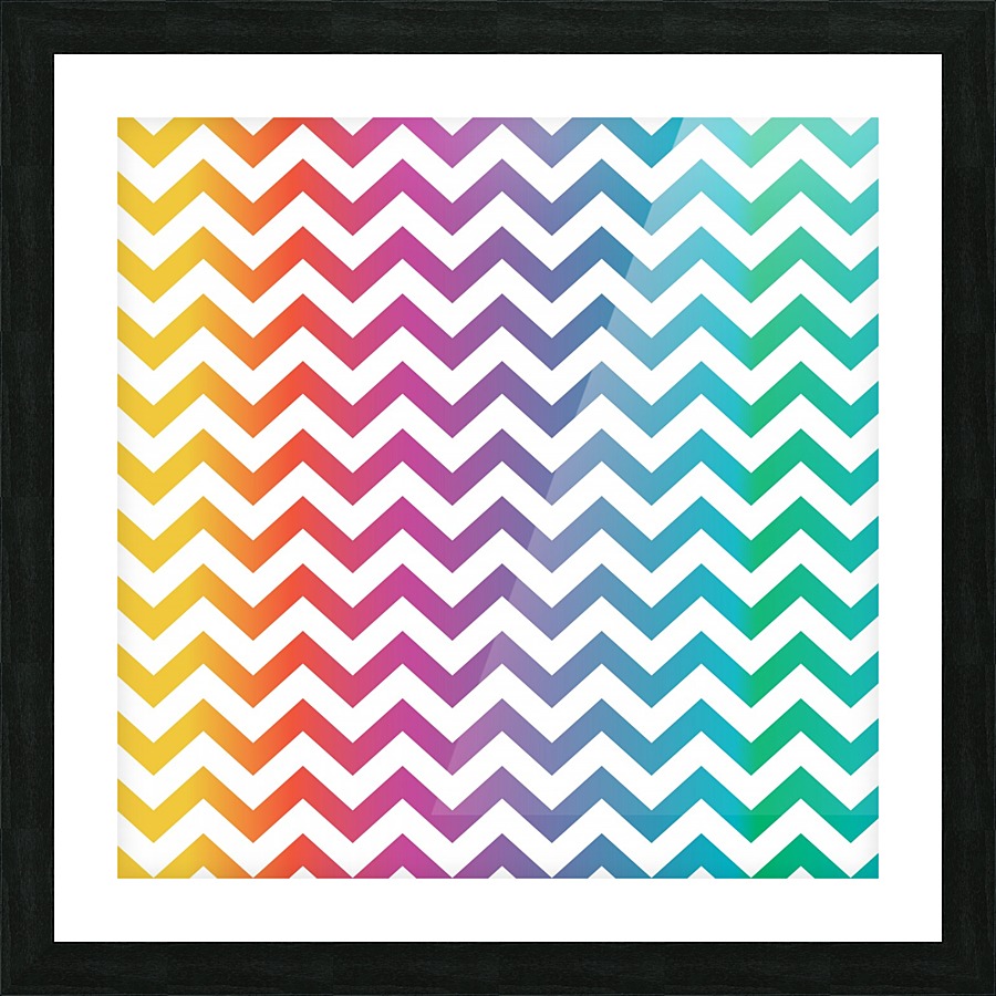 RAINBOW CHEVRON Picture Frame print