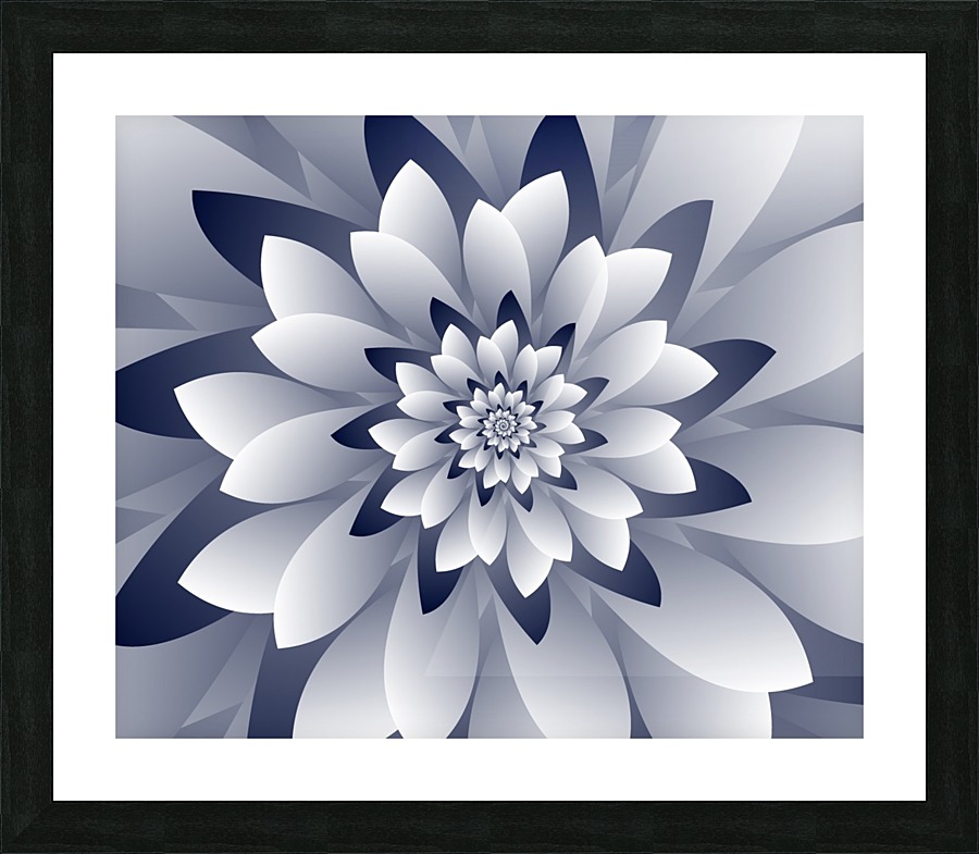 white floral Picture Frame print