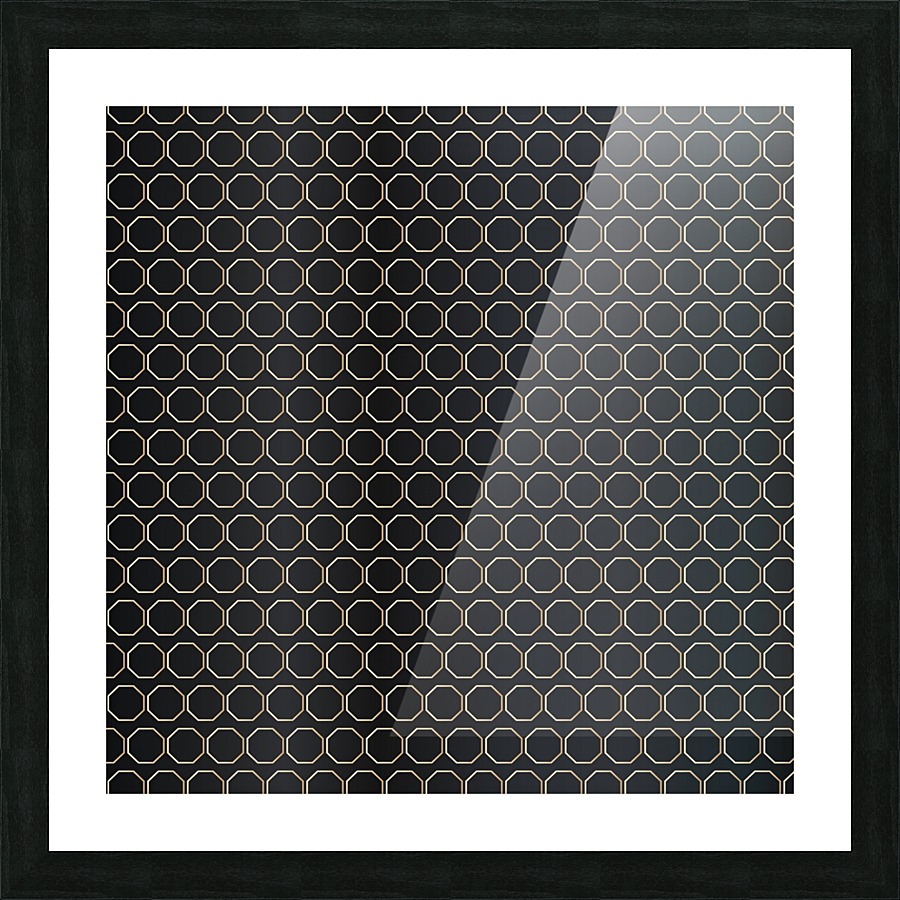 Black Honeycomb Picture Frame print