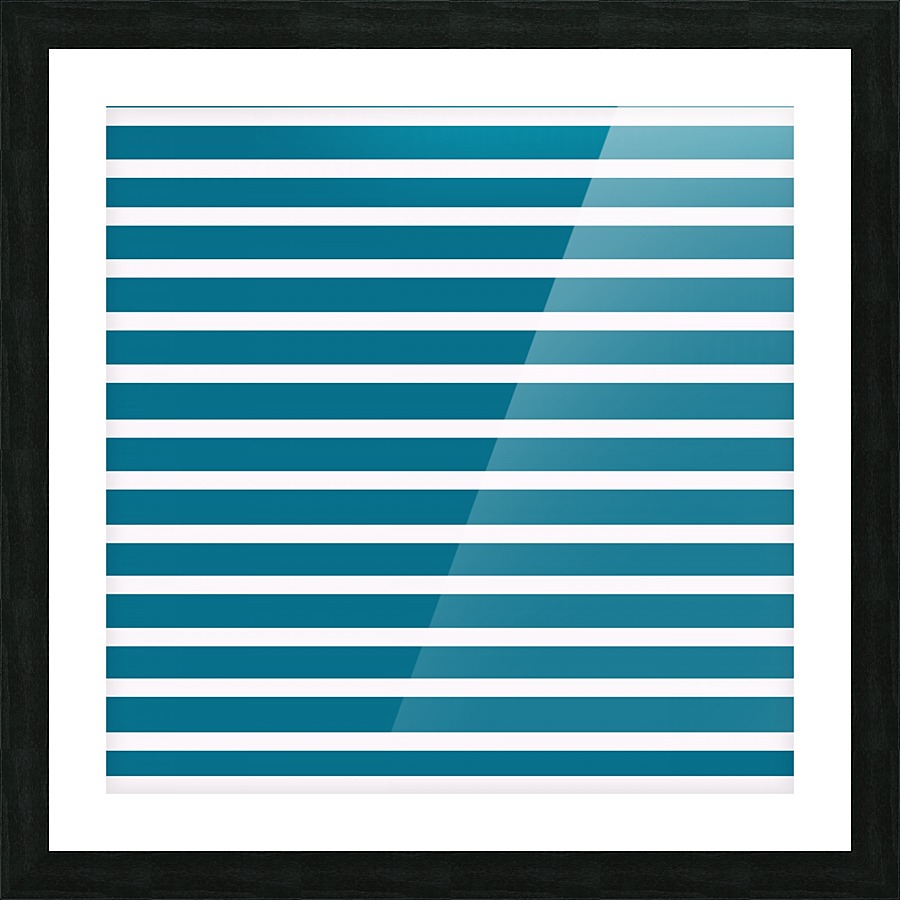 TEAL Stripes Picture Frame print