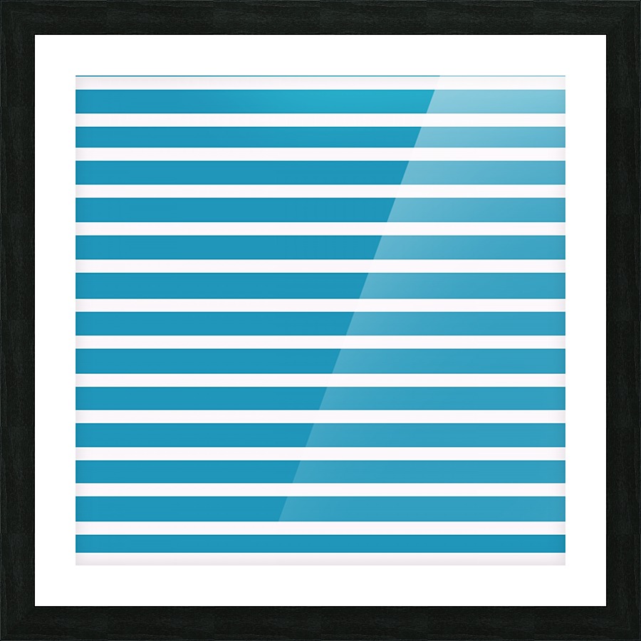 SHUTTER BLUE Stripes Picture Frame print