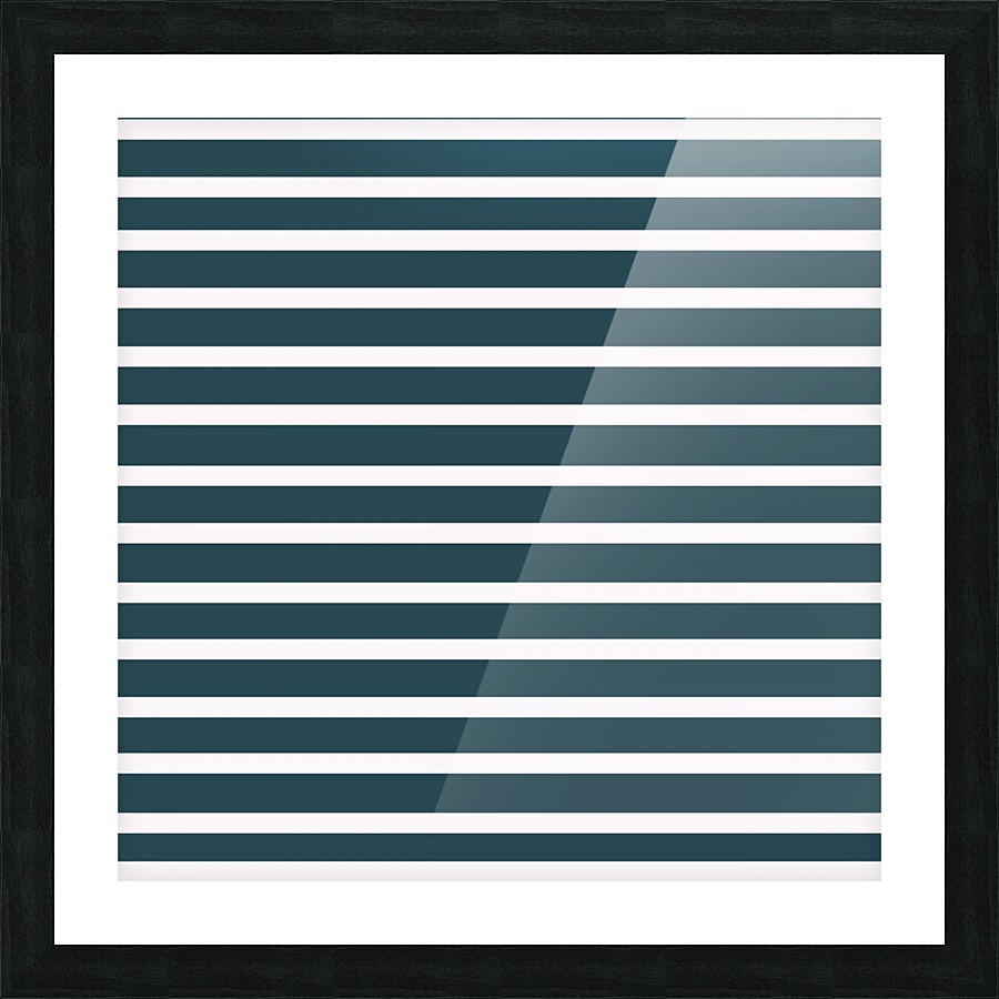 NAVY BLUE Stripes Picture Frame print