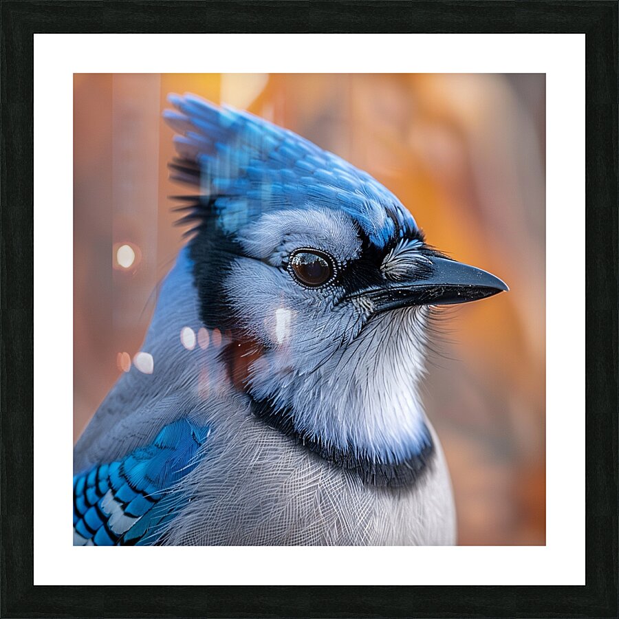 Blue jay Bird Picture Frame print