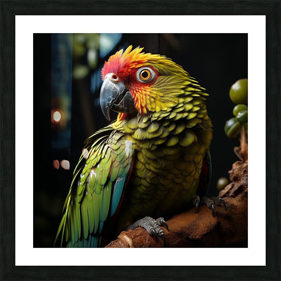 Cute Macaw Picture Frame print