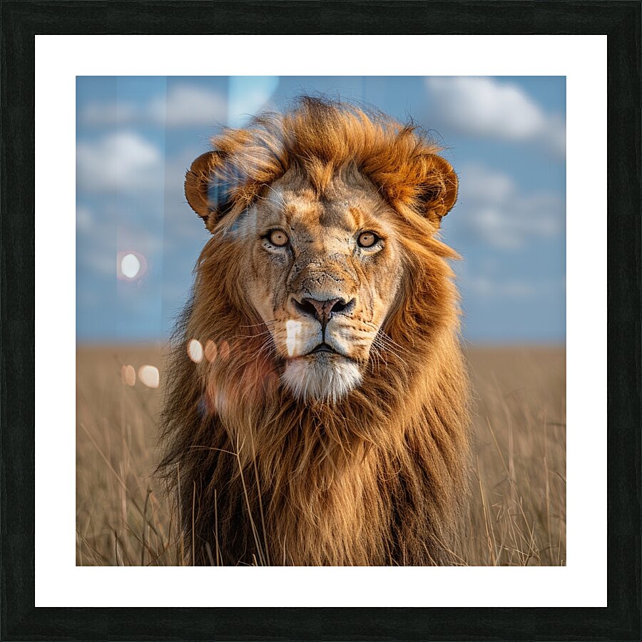 Wild Majesty Lion Picture Frame print
