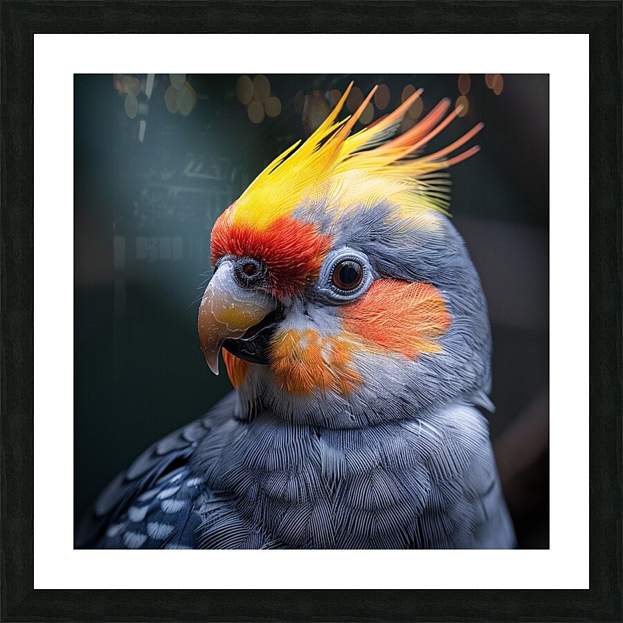 Cockatiel Bird Picture Frame print