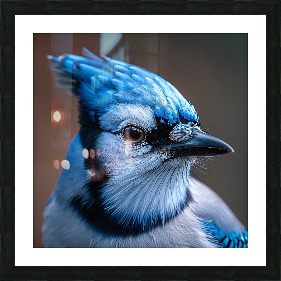 Pretty Blue Jay Bird Picture Frame print