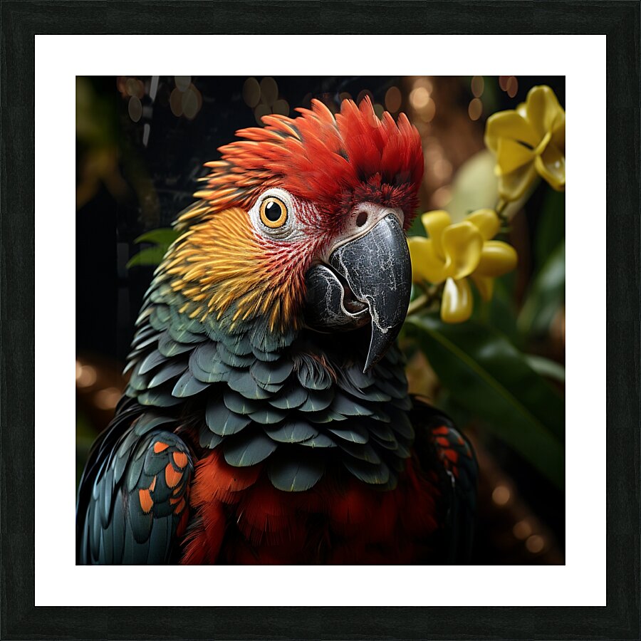 Macaw Picture Frame print