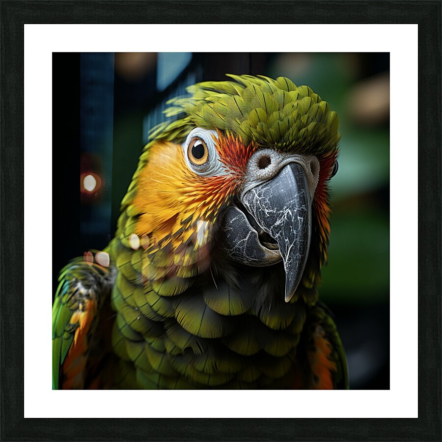 Beautiful Parrot Picture Frame print