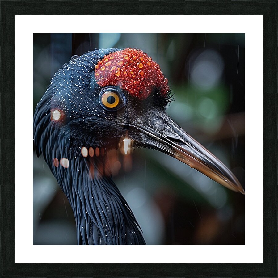 Red Crowned Crane Picture Frame print