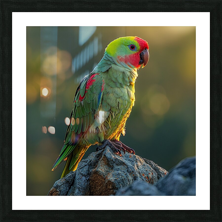 Graceful Parrot Picture Frame print