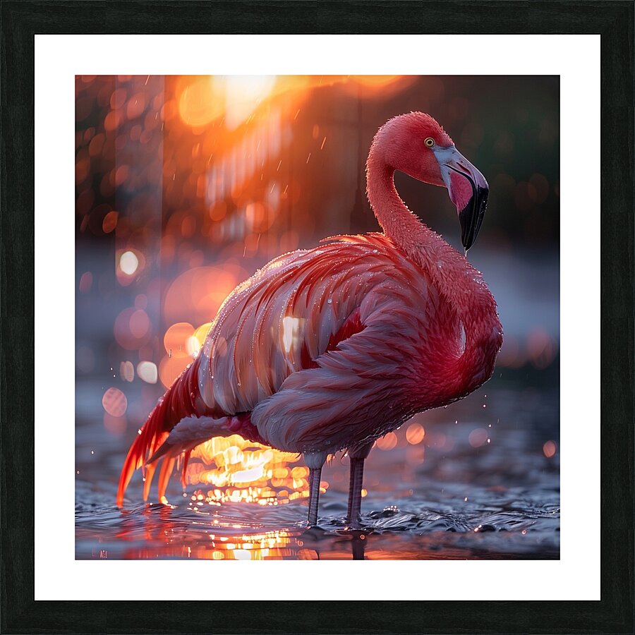 Dazzling Flamingo Picture Frame print